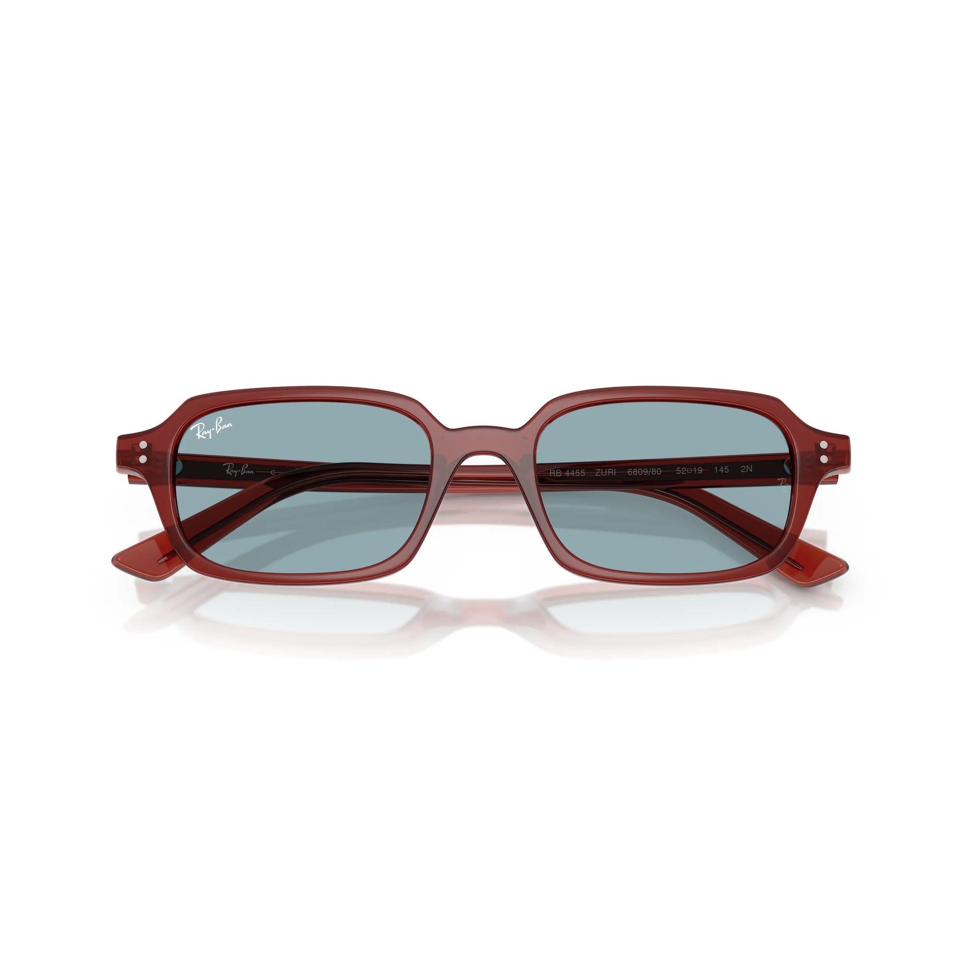 Occhiali da sole Ray-Ban RB4455 680980 Marrone Ruggine Blue rettangolari -dettagli2