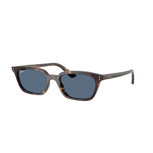 Occhiali da sole Ray-Ban RB4456 135980 Havana Blue rettangolari -laterale