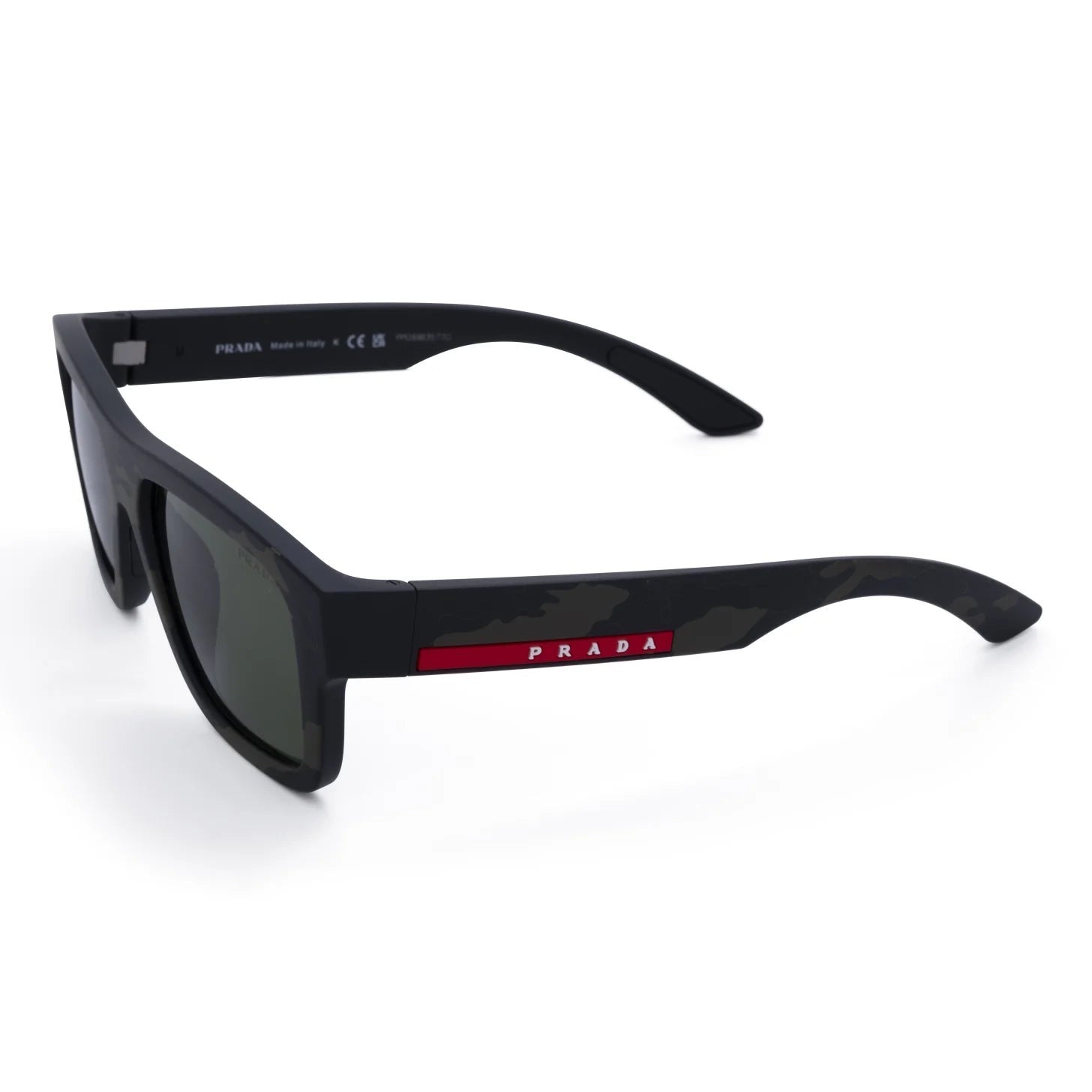 Occhiale da sole Prada Linea Rossa PS 04ZS 14X90I Verde Camouflage-laterale