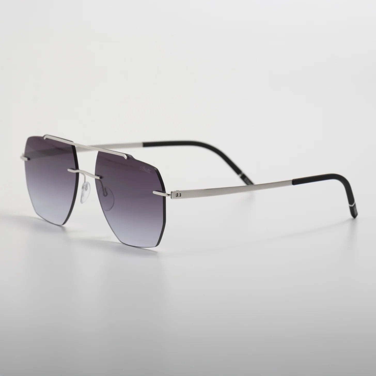 Occhiale da sole Silhouette Rincon 8746 75 7000 Rhodium / Black-laterale