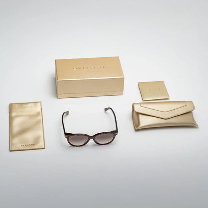 Occhiale da sole Bulgari BV40027F 52F Havana-dettagli