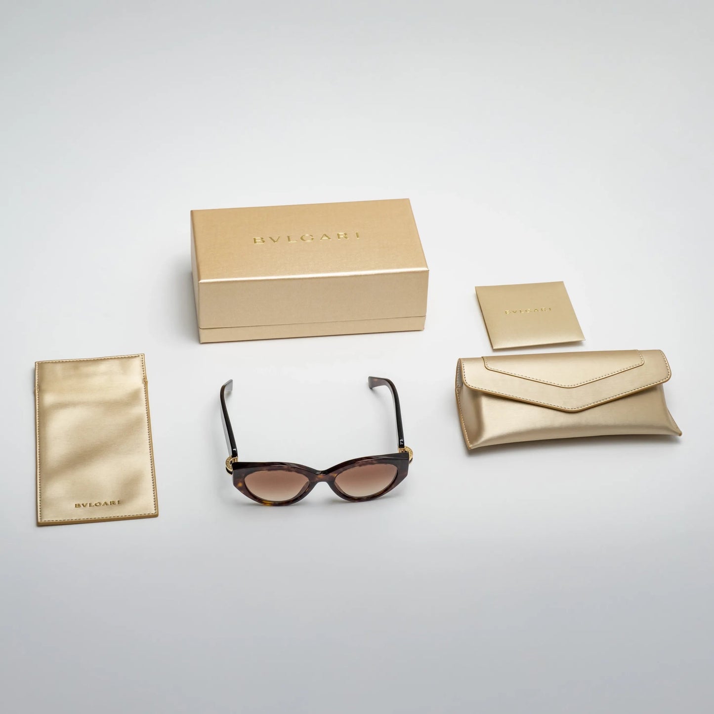 Occhiale da sole Bulgari BV40046I 52F Havana-dettagli