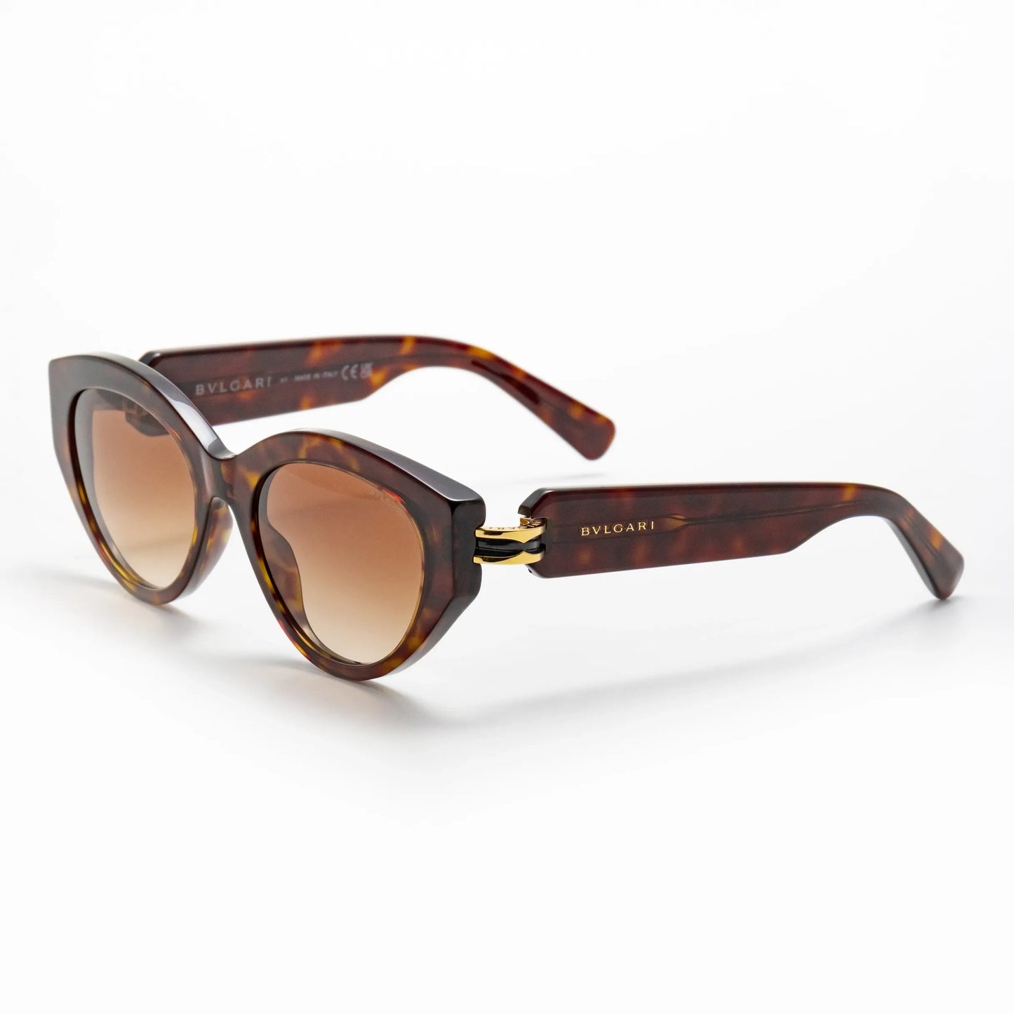 Occhiale da sole Bulgari BV40046I 52F Havana-laterale