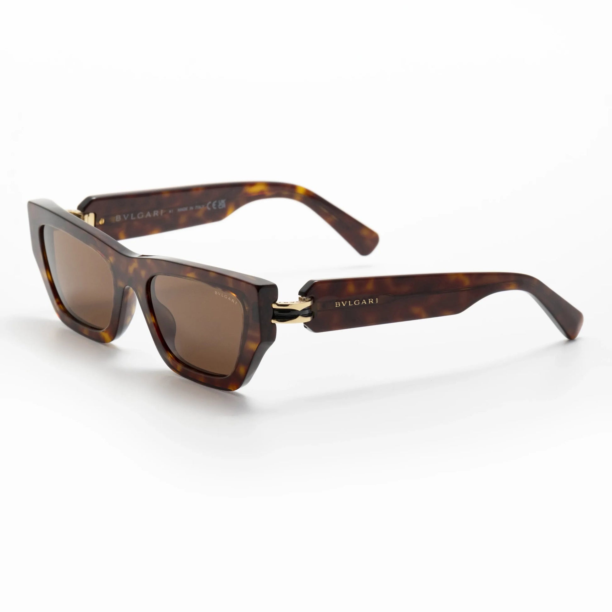 Occhiale da sole Bulgari BV40047I 52E Havana-laterale