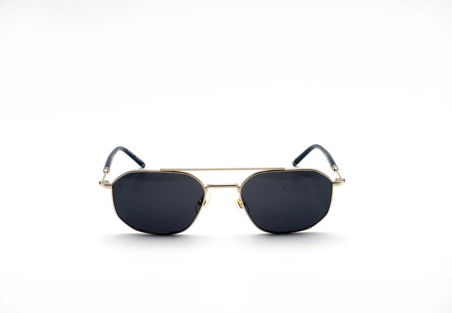 Occhiali da sole Montblanc MB0481S-001 Black Gold Grey rettangolari