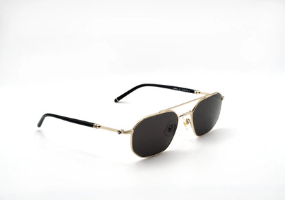 Occhiali da sole Montblanc MB0481S-001 Black Gold Grey rettangolari