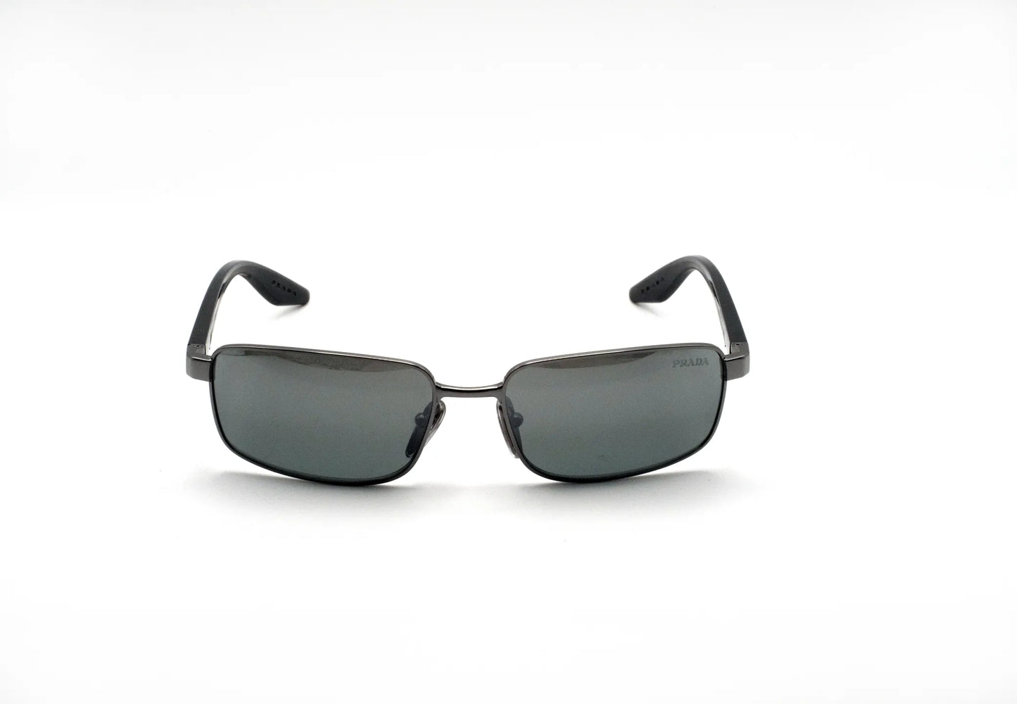 Occhiali da sole Prada Linea Rossa PS B54S 5AV41A Grigio Metallizzato rettangolari