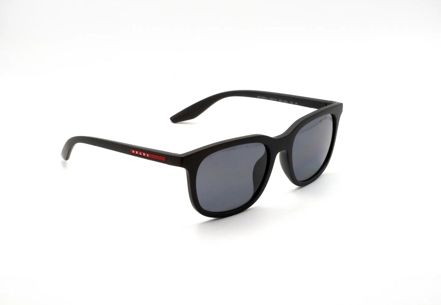 Occhiale da sole Prada Linea Rossa PS B09SU 1BO02G Nero opaco polarized rettangolare