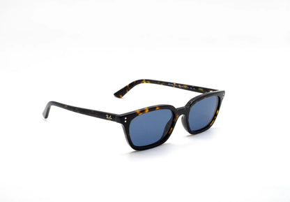 Occhiali da sole Ray-Ban Zaya RB4456 Havana Blue rettangolari