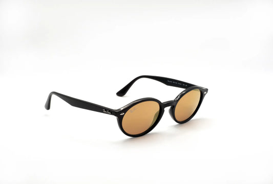 Occhiali da sole Ray-Ban RB4315 Black Brown Gold Mirror ovali -laterale