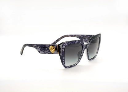 Occhiali da sole Dolce & Gabbana DG4538 34718G Print Black Lace squadrati