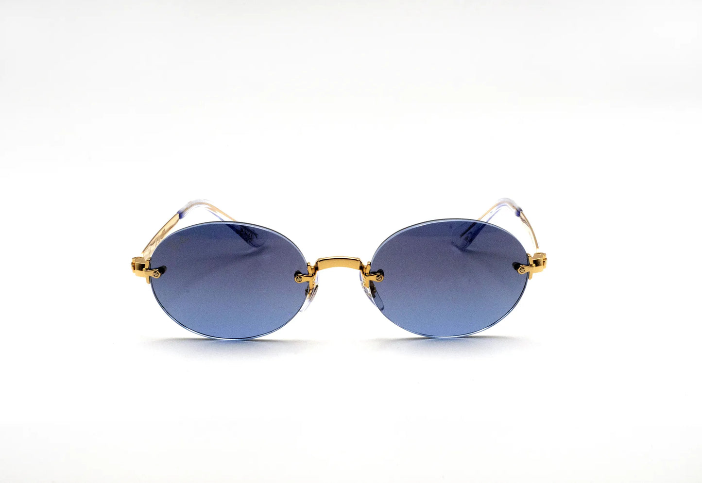Occhiali da sole Ray-Ban A$AP Rocky RB3929 Gold Blue Grey Sfumato ovali