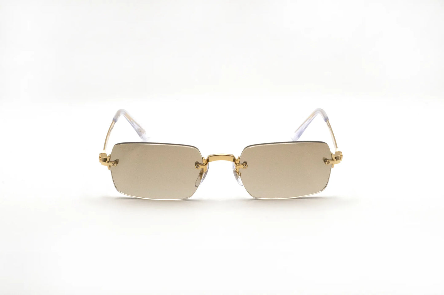 Occhiali da sole Ray-Ban RB3928 001/7I Gold Marrone Sfumato Oro a Specchio rettangolari