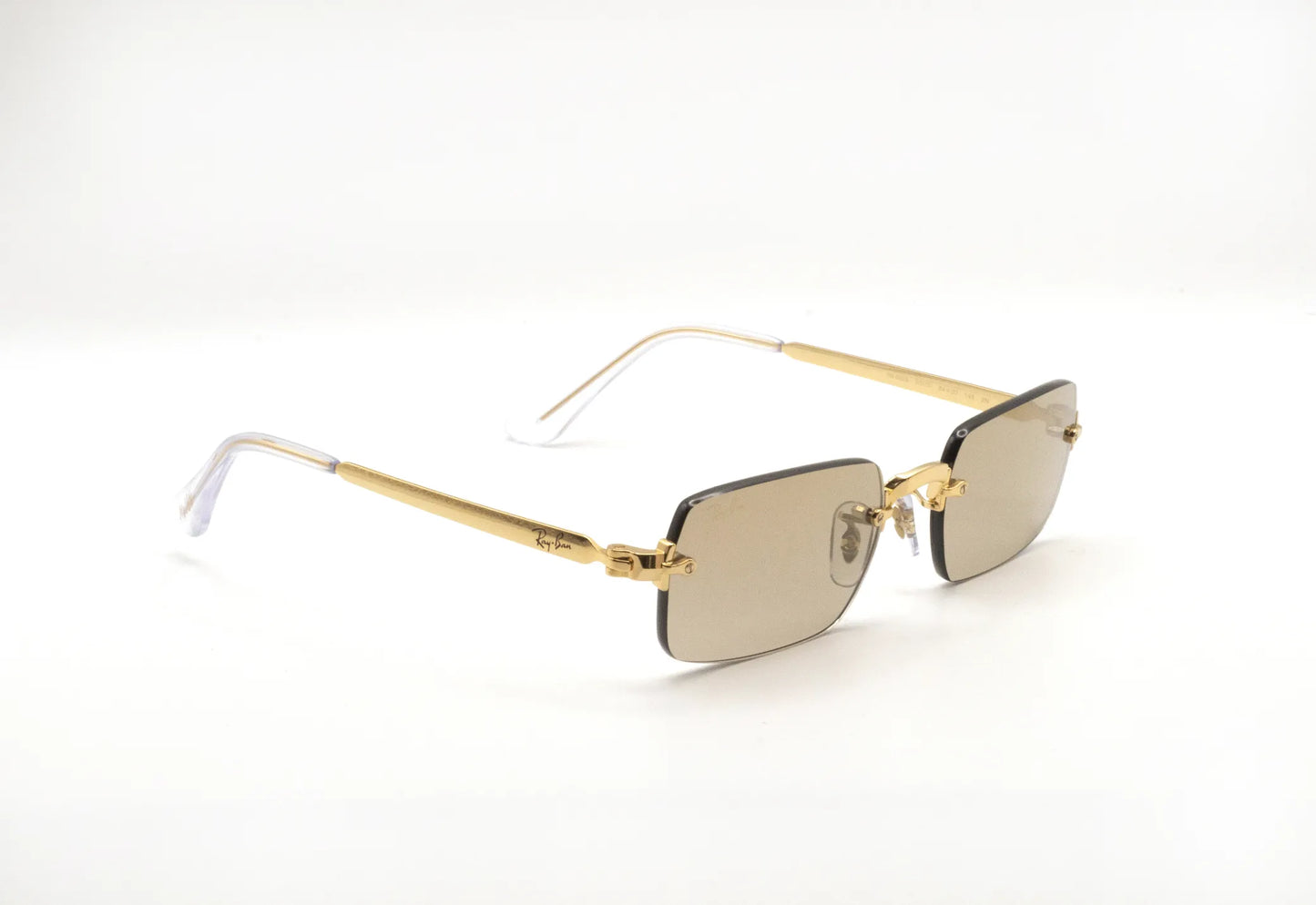 Occhiali da sole Ray-Ban RB3928 001/7I Gold Marrone Sfumato Oro a Specchio rettangolari