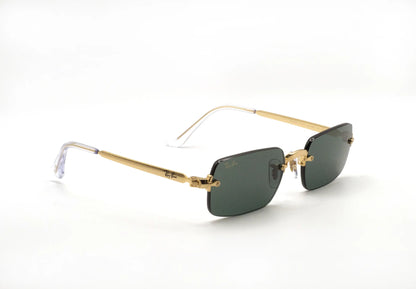 Occhiali da sole Ray-Ban RB3928 001/71 Gold Verde Scuro rettangolari