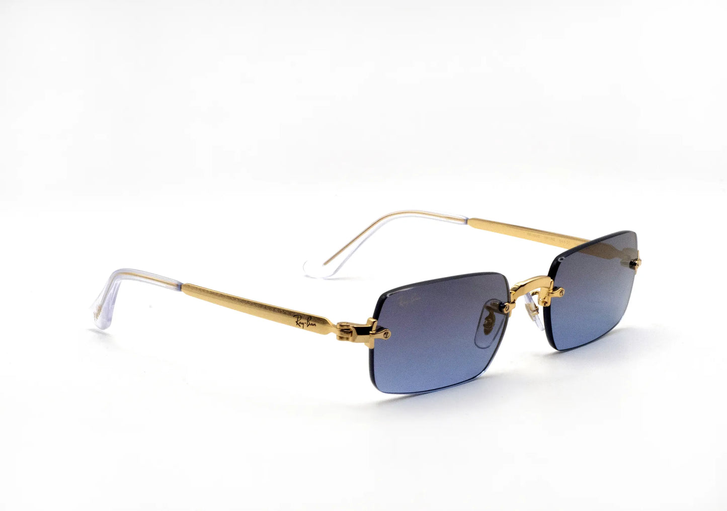 Occhiali da sole Ray-Ban A$AP Rocky RB3928 001/S2 Oro/ Blu sfumato rettangolare