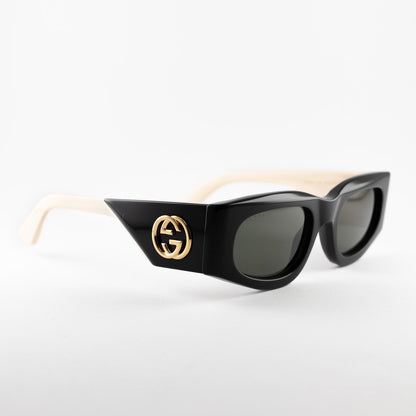 Occhiali da sole Gucci GG1664S 001 neri rettangolari