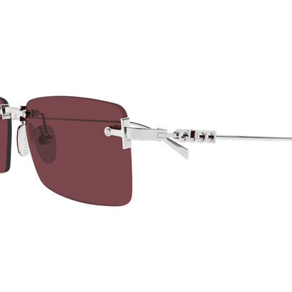 Occhiali da sole Gucci GG1941S-003 Argento rettangolare -dettagli