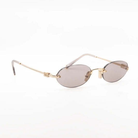 Occhiale da sole Miu Miu MU A54S 5AK20I Oro/Viola chiaro-Marrone-laterale