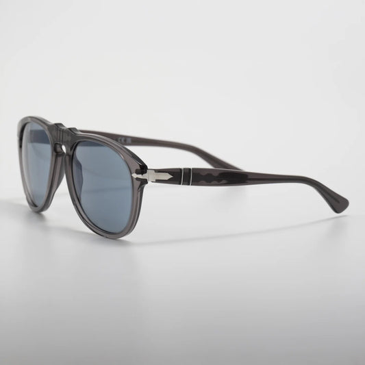 Occhiali da sole Persol PO0649 1196/56 Crystal Grey rotondi