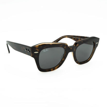 Occhiale da sole Ray-Ban State street RB2186 1292B1 Havana su marrone trasparente-laterale