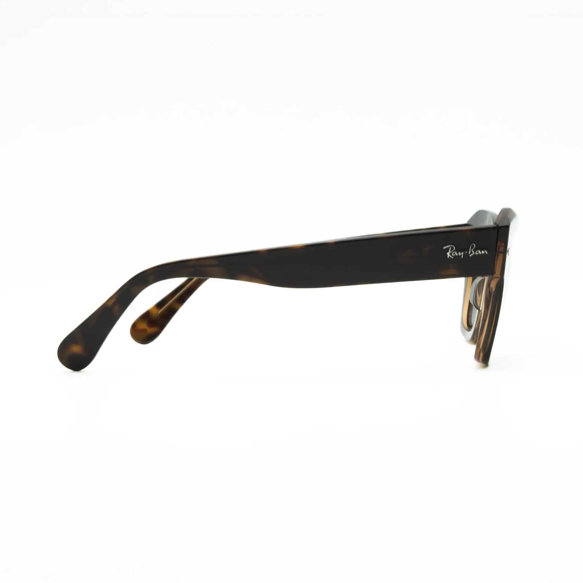 Occhiale da sole Ray-Ban State street RB2186 1292B1 Havana su marrone trasparente-dettagli