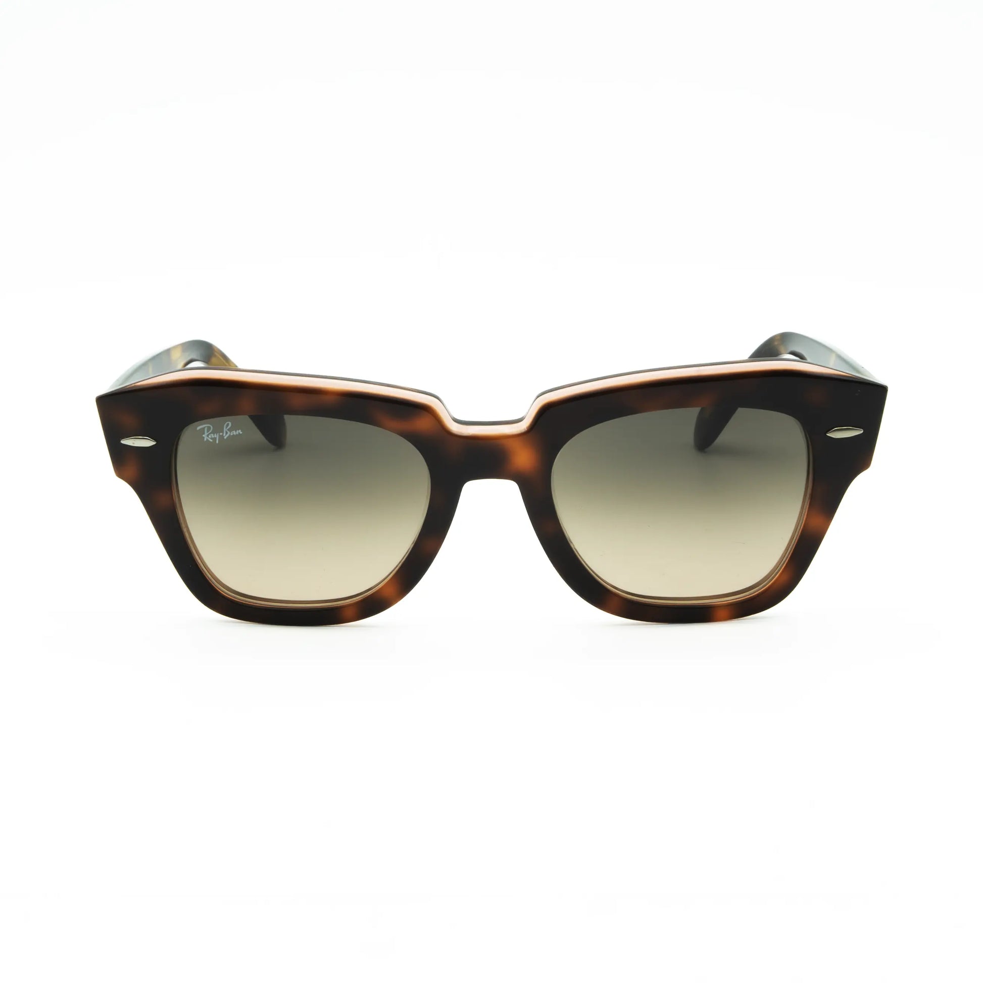 Occhiale da sole Ray-Ban State street RB2186 1324BG Havana su rosa trasparente