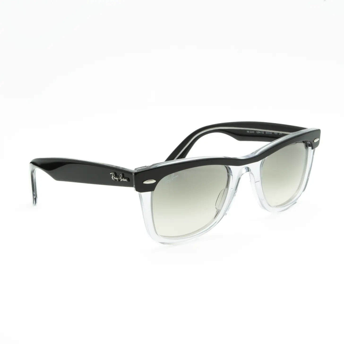 Occhiale da sole Ray-Ban Wayfarer Street Neat RB2240 129432 Black/Transparent-laterale