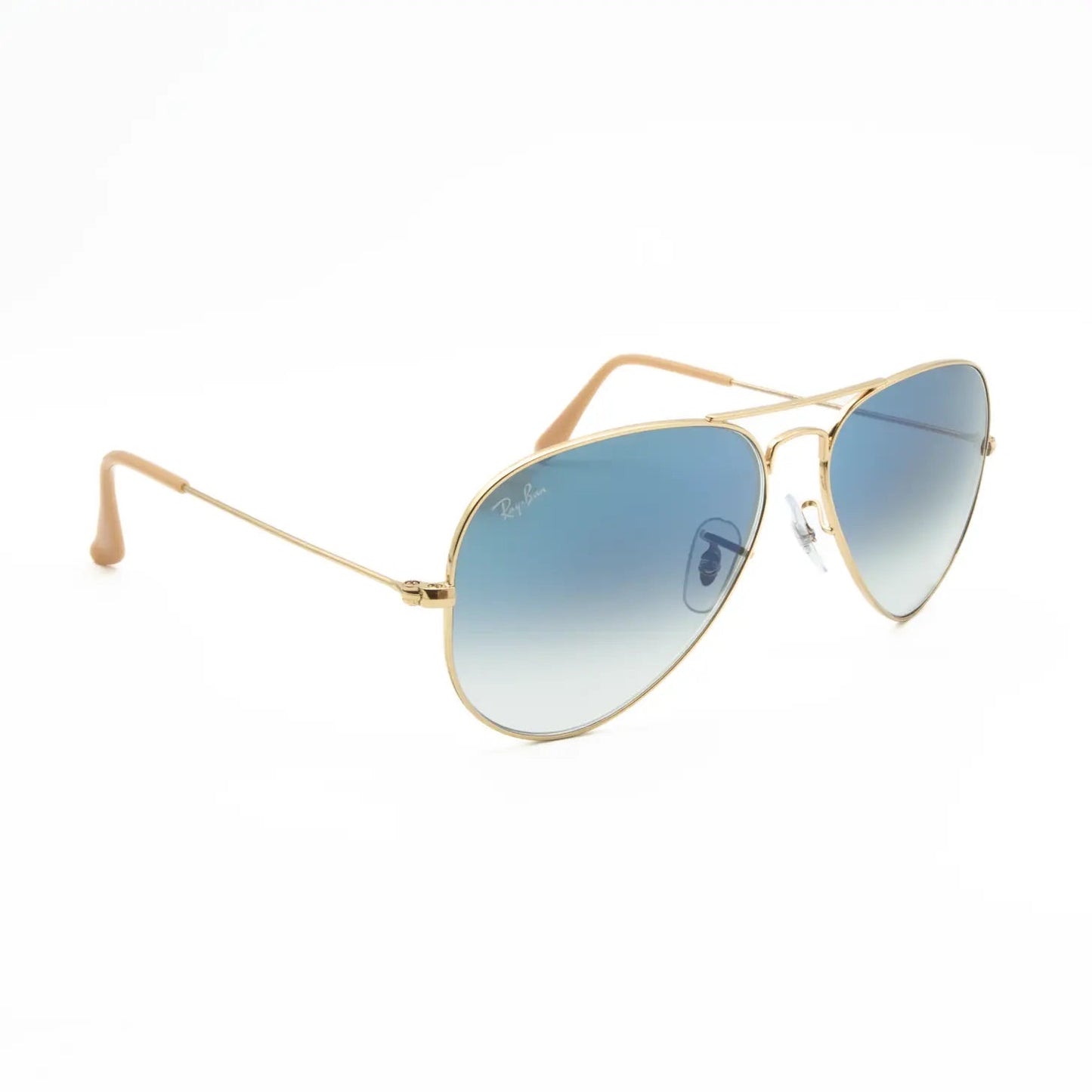 Occhiale da sole Ray-Ban Aviator large metal RB3025 001/3F Oro/Light blue-laterale