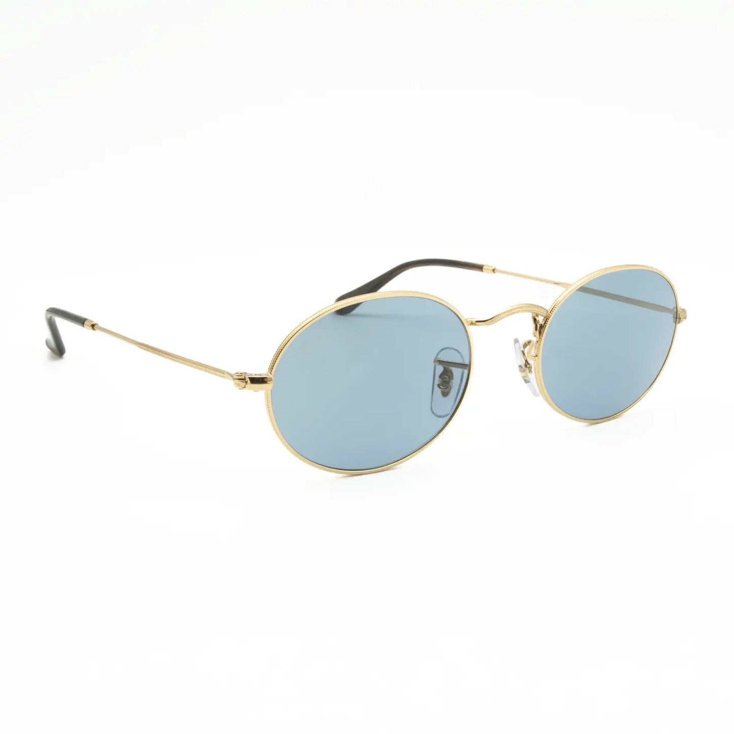 Occhiale da sole Ray-Ban Oval RB3547 001/56 Oro/Blu-laterale