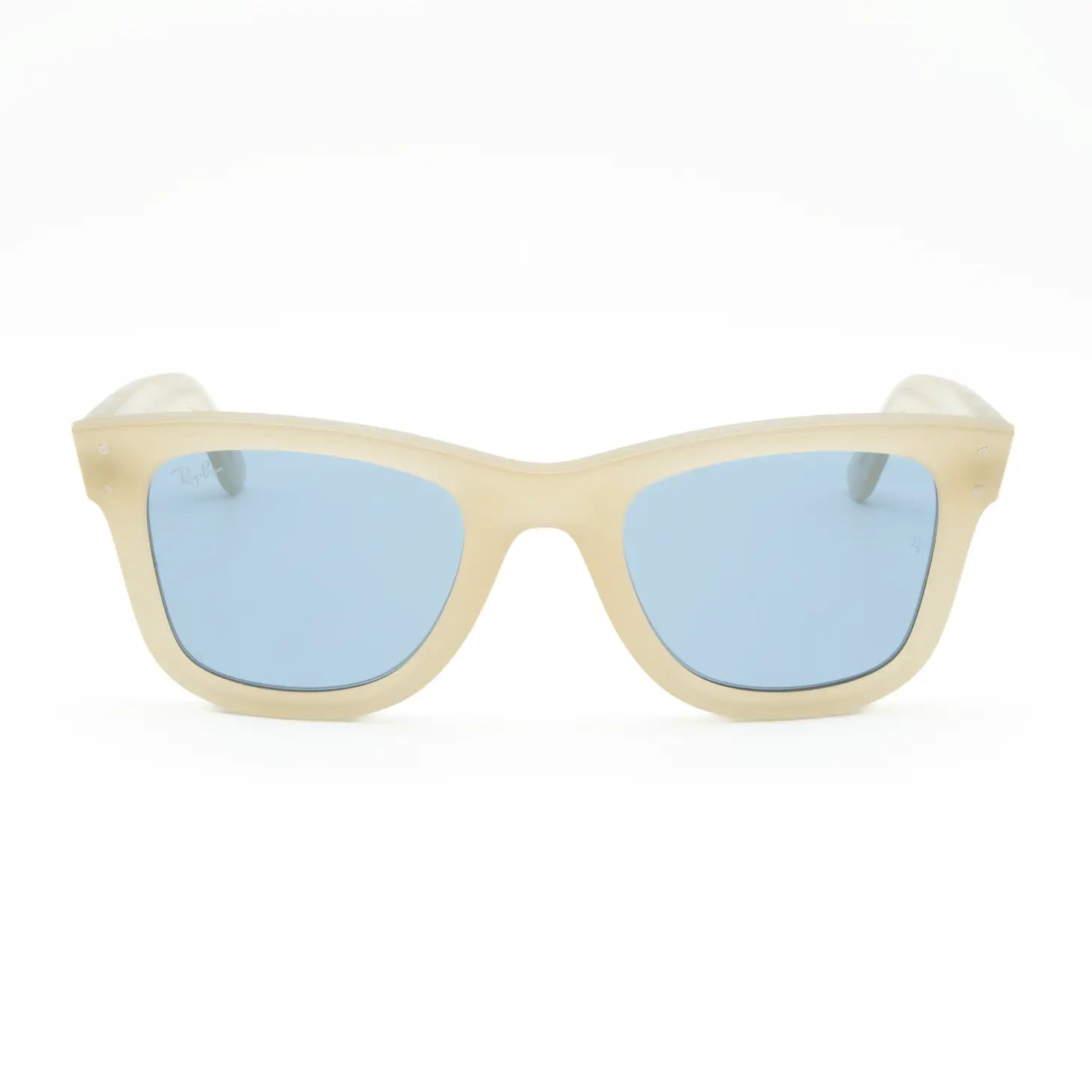 Occhiale da sole Ray-Ban Wayfarer Reverse RBR0502S 678072 Beige opalino/ Azzurro
