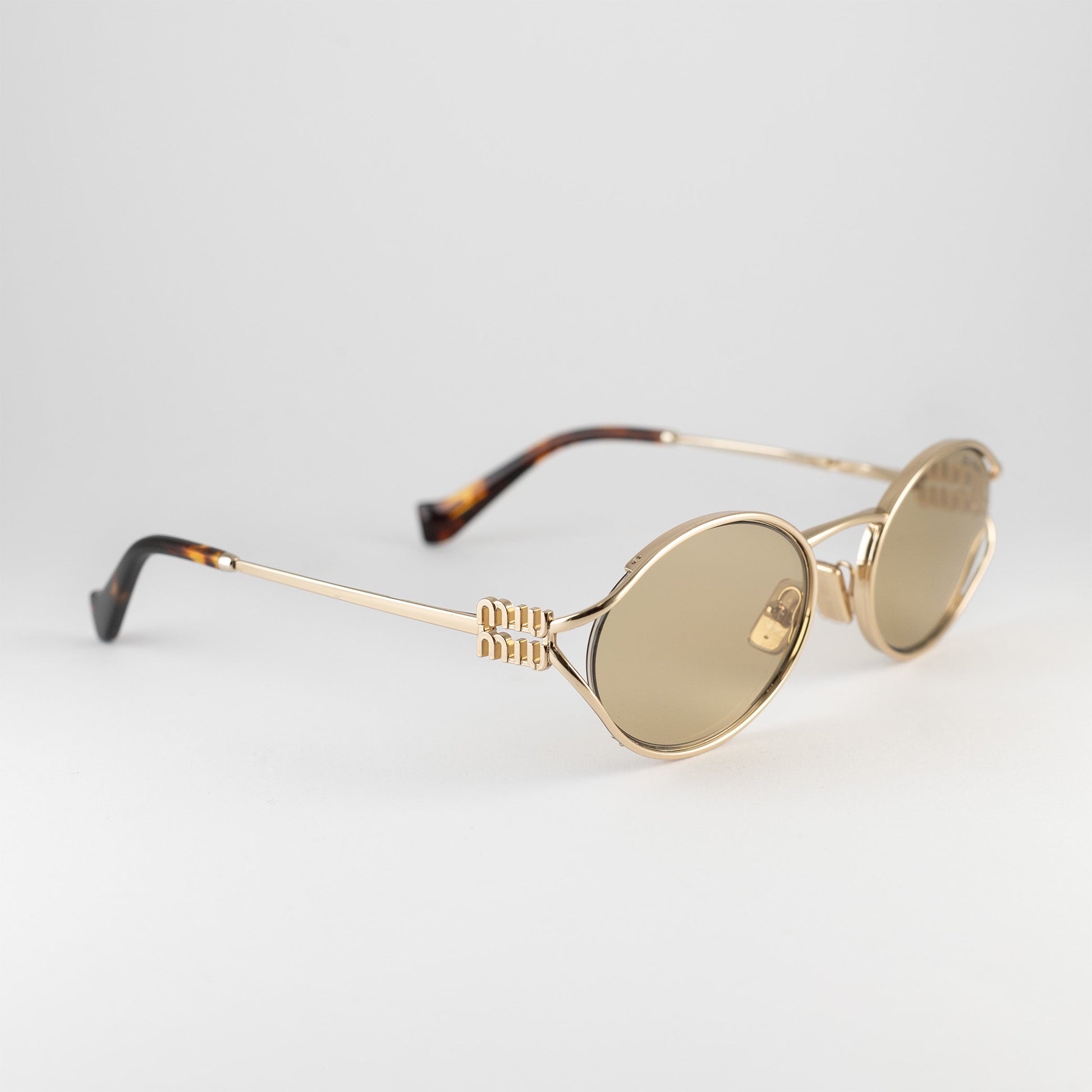 Occhiale da sole Miu Miu SMU 52Y ZVN-10R Gold-laterale