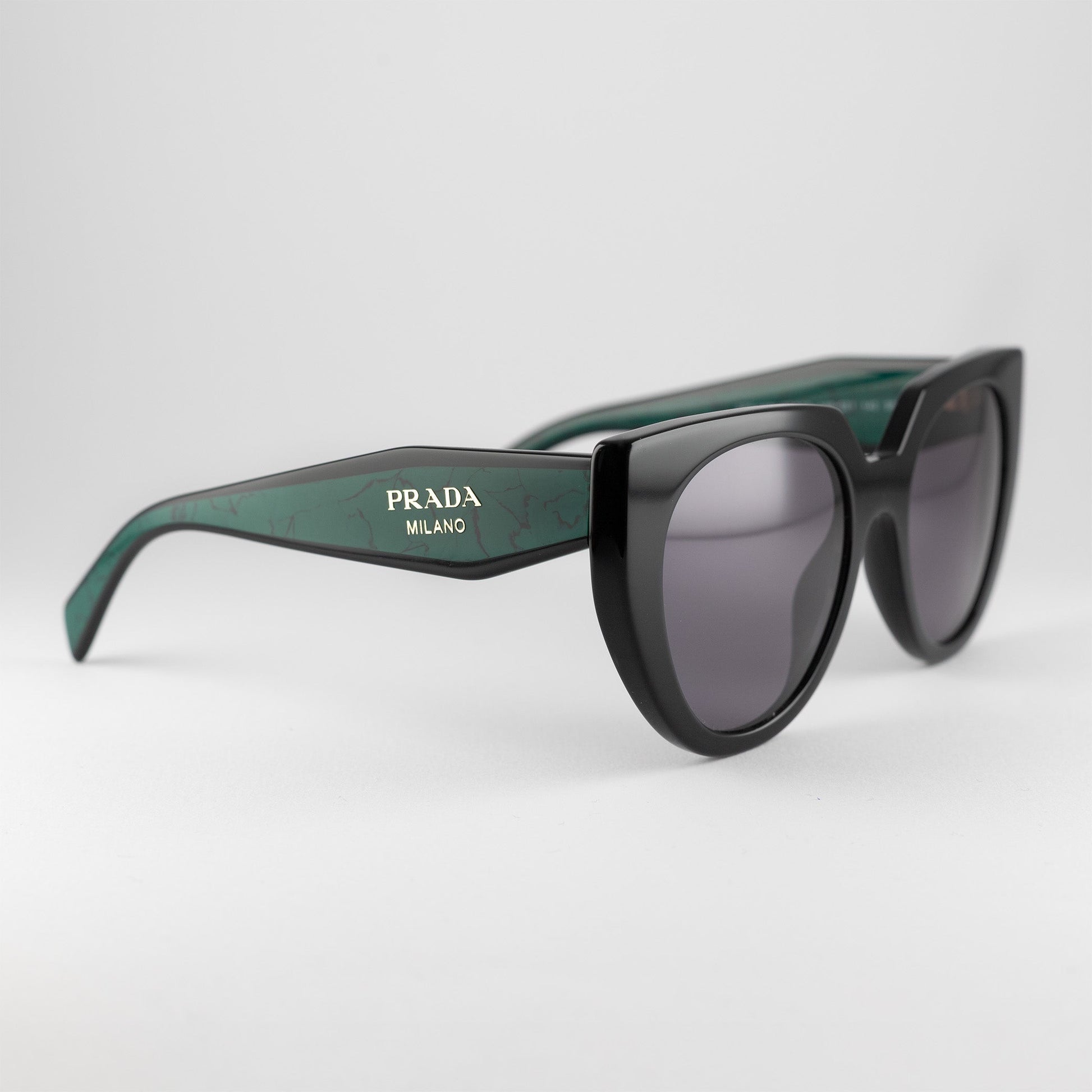 Occhiale da sole Prada SPR 14W 1AB-5Z1 Black-laterale