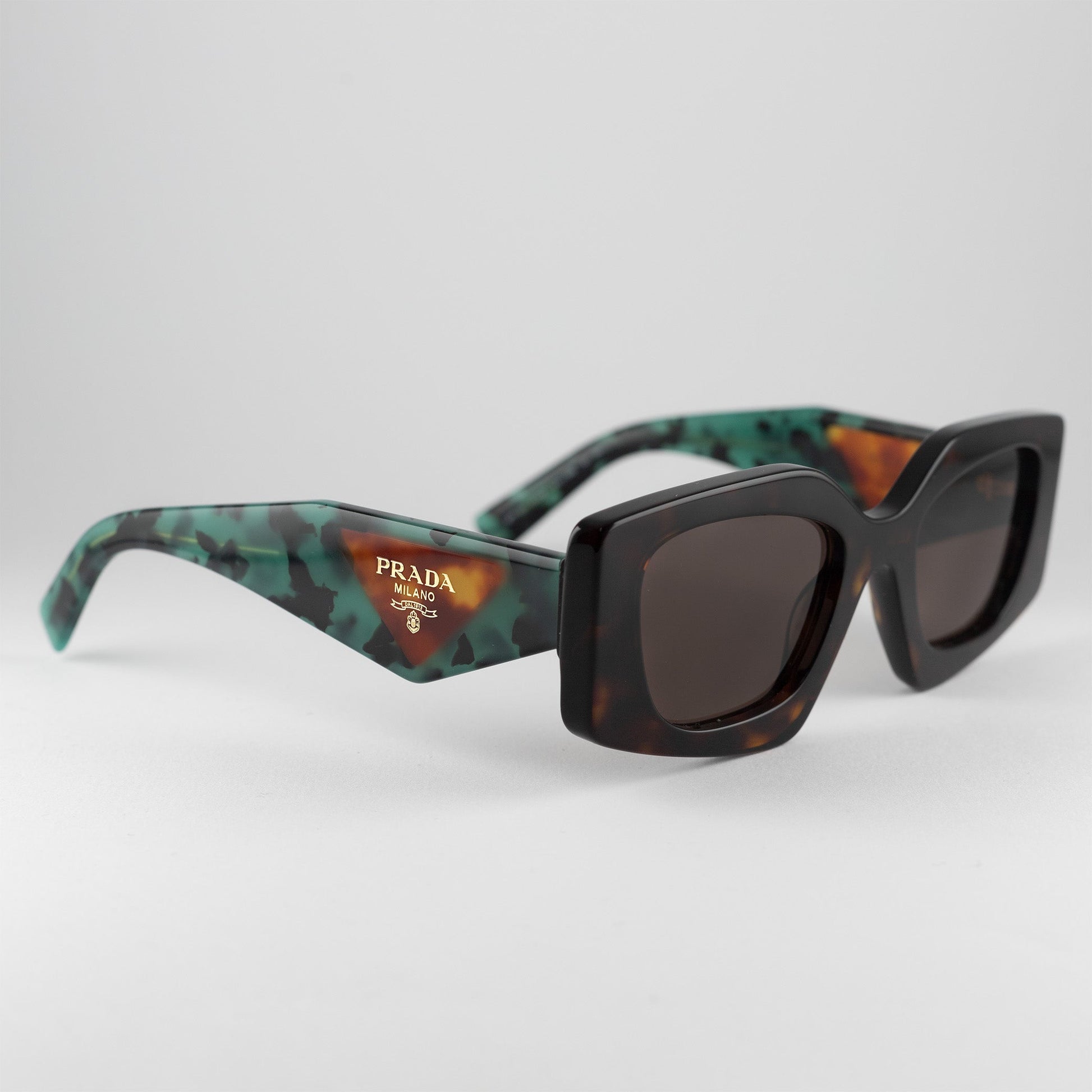 Occhiale da sole Prada SPR 15Y 2AU-06B Havana-laterale