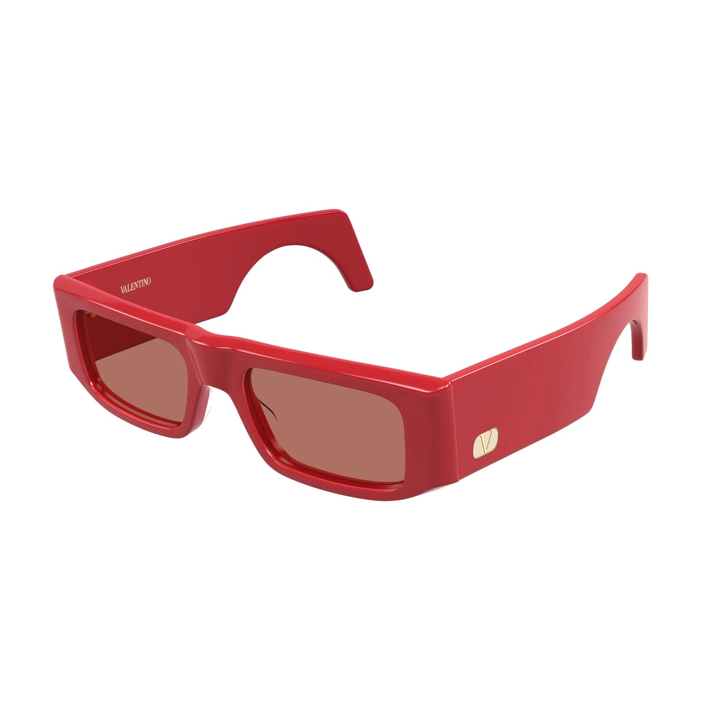 Occhiali da sole Valentino VG0005S 003 Red Brown rettangolari -laterale