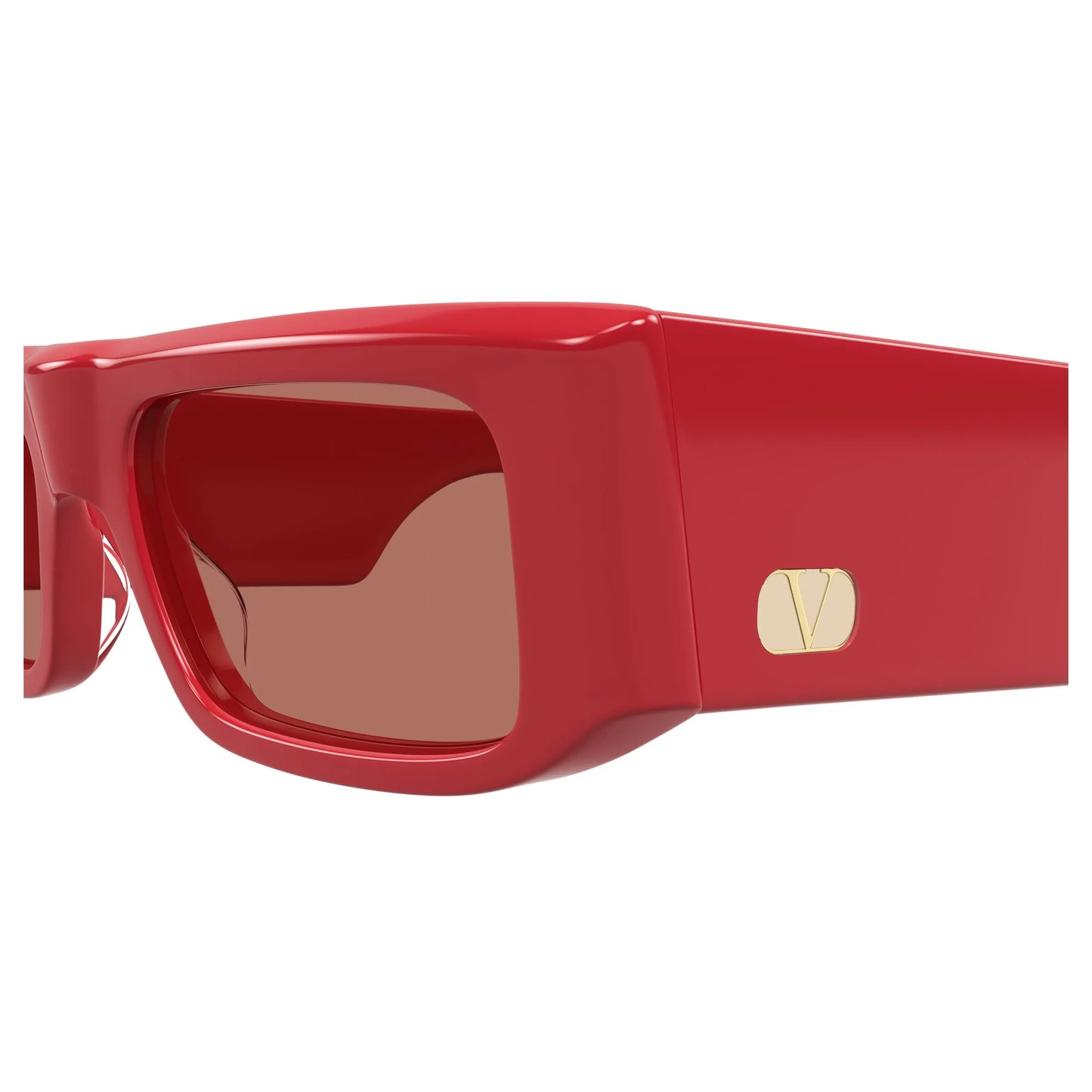 Occhiali da sole Valentino VG0005S 003 Red Brown rettangolari -dettagli
