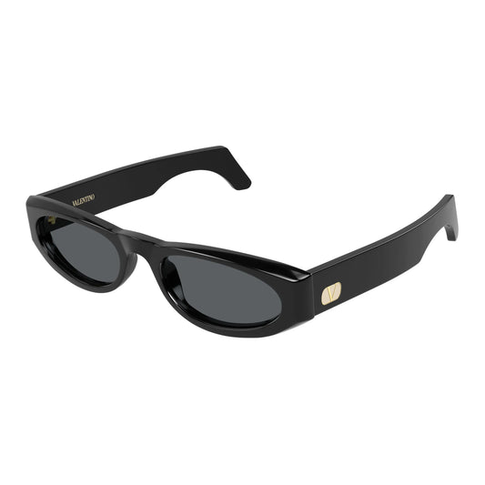 Occhiali da sole Valentino VG0007S 001 Black Grey ovali -laterale
