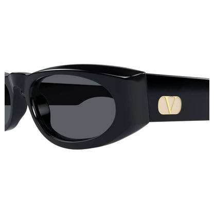 Occhiali da sole Valentino VG0007S 001 Black Grey ovali -dettagli