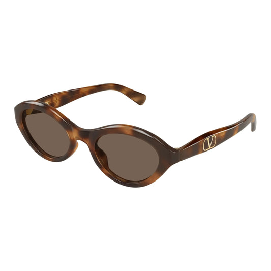 Occhiali da sole Valentino VG0008S 002 Havana Brown cat-eye -laterale