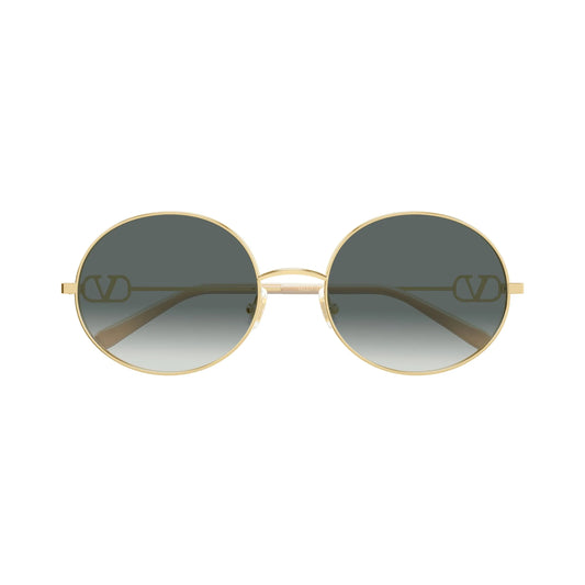 Occhiali da sole Valentino VG0027S 001 Gold Grey rotondi