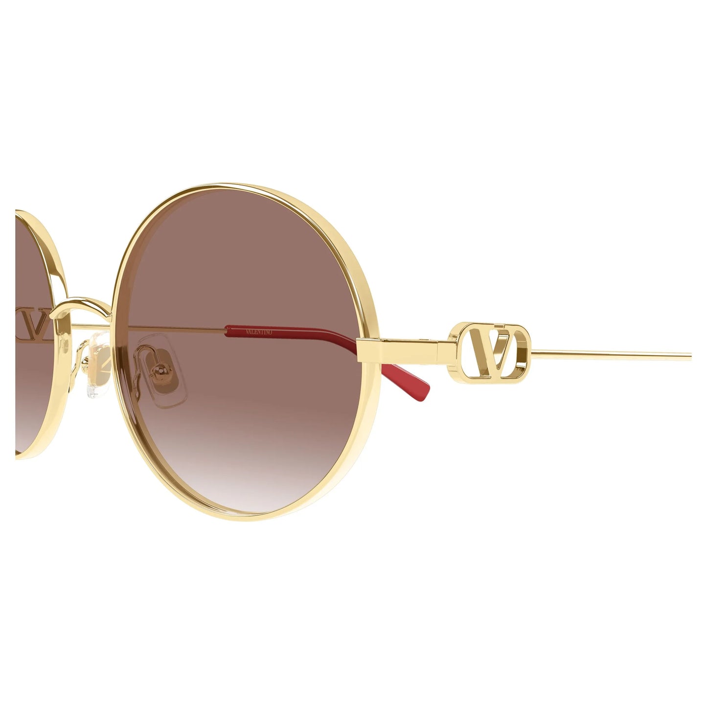Occhiali da sole Valentino VG0027S 003 Gold Red rotondi -dettagli