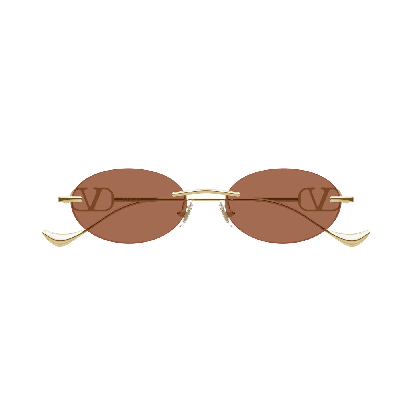 Occhiali da sole Valentino VG0032S 002 Gold Brown ovali