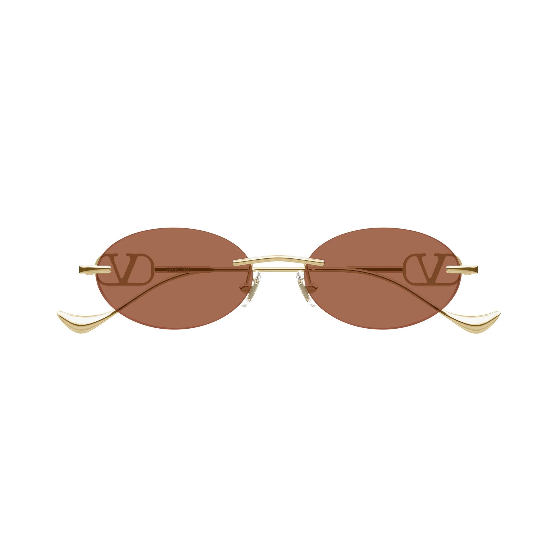 Occhiali da sole Valentino VG0032S 002 Gold Brown ovali