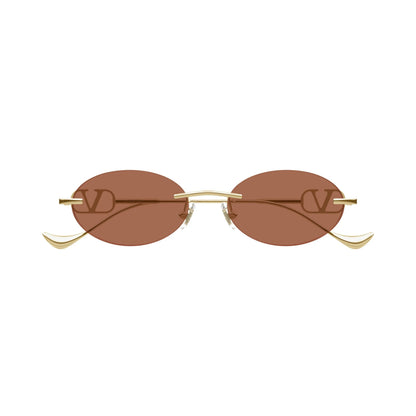 Occhiali da sole Valentino VG0032S 002 Gold Brown ovali