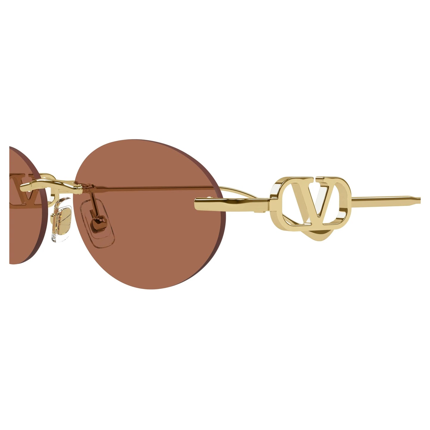Occhiali da sole Valentino VG0032S 002 Gold Brown ovali -dettagli