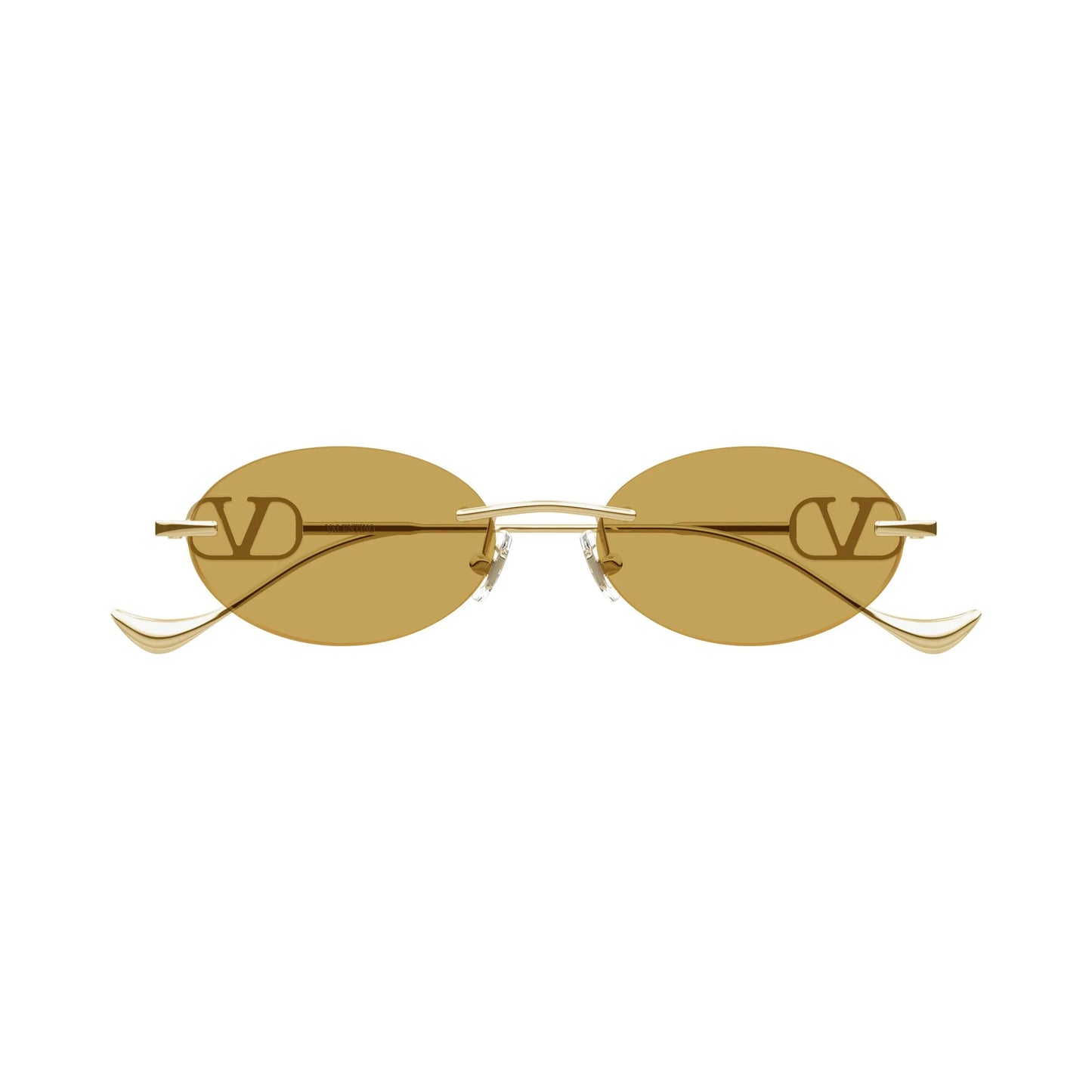 Occhiali da sole Valentino VG0032S 003 Gold Light Brown ovali