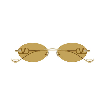 Occhiali da sole Valentino VG0032S 003 Gold Light Brown ovali
